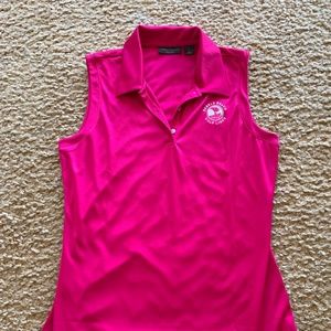 Pebble Beach Fuchsia Sleeveless Golf Shirt NWOT